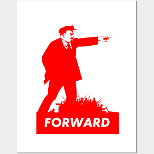 "Forward" Lenin Illustration Posters and Art